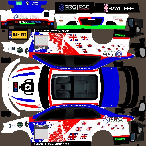 Jon Bayliffe livery for Euro Jetta Cup Challenge