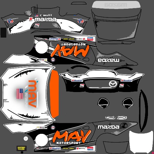 Charles Wolff livery for MX5/GT4 Challenge