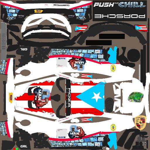 Jean William Rivera livery for Americas Porsche Cup Challenge